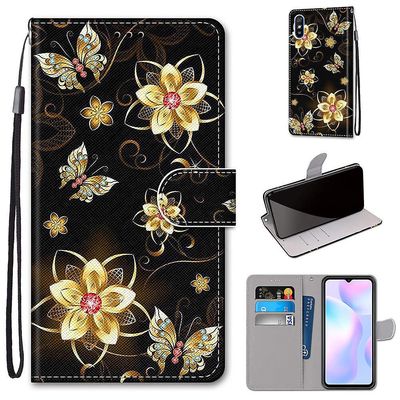 Foxdock Etui til Xiaomi Redmi 9a Flower Butterfly Mobile Cover