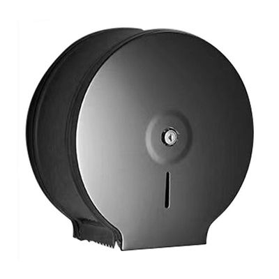Rulla-annostelija 304 ruostumattomasta teräksestä valmistettu vedenkestävä seinäkiinnike pyöreä wc-paperiteline kotikaupalliseen käyttöön Musta