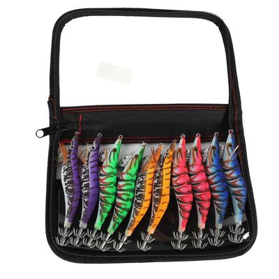 10kpl keinotekoisia kalmarijigejä vieheitä puukatkarapu kalastussyötti 12cm 3.0 mustekala seepian vieheet