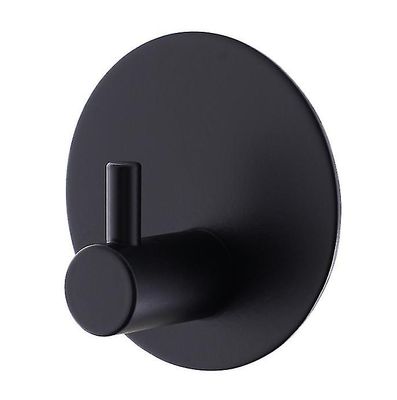 Coosilo Robe Hook væg håndklæde badeværelse rustfrit stål Coat Rustproof Bøjle sort Round shape 1 Hook