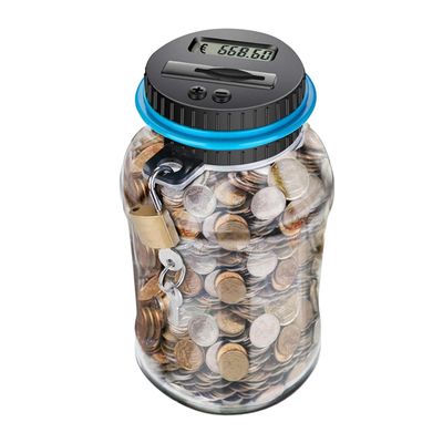 Money Box med lås LCD Digital Counter 2.5L kapasitet Clear Plastic Safe Mynter Saving Pot Sparegris Hjem Rekvisita KAESI A
