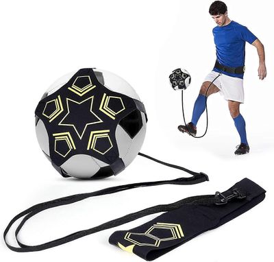 Zk-soccer Kick Trainer Single Training, 5 tassukangas jalkapallo lentopallo rugby trainer, säädettävä vyö lapsille ja aikuisille aloittelijoille, s...