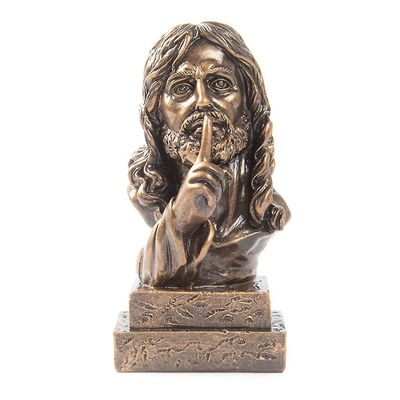 Resin Håndverk Jesus Kristus For Head Bust Statue Antikk bronse Finish Praying Skulptur Collectible religiøse figurer D C
