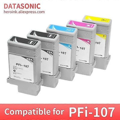 hg PFI-107 PFI107 mustekasetti siruilla Canon iPF670 iPF680 iPF685 iPF770 iPF780 iPF785 Tulostinkasetti 130ml väri 6705 kuten kuvassa