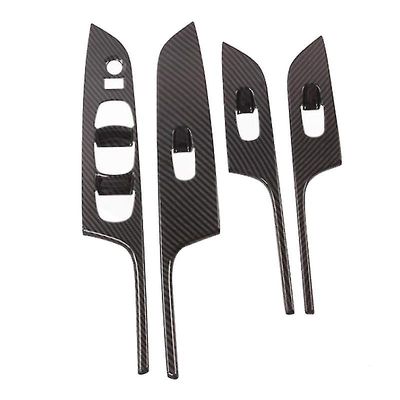 Kompatibel med Navara Np300 2016-2019 Bilvindu Glass Lift Switch Knapp Panel Cover Trim Klistremerke Tilbehør