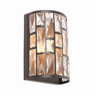 Endon Collection Lighting Belle 1 Lys indendørs væg mørk mørk bronze med krystal, E14