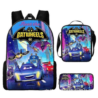 Batmobile Batwheels Lasten laukku Ensisijainen laukku Anime Reppu Laukku Laukku Penaali