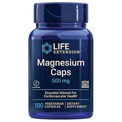 Life Extension Elinajan pidennys Magnesiumkorkit 500 mg 100 Kasvissyöjä Kapselit