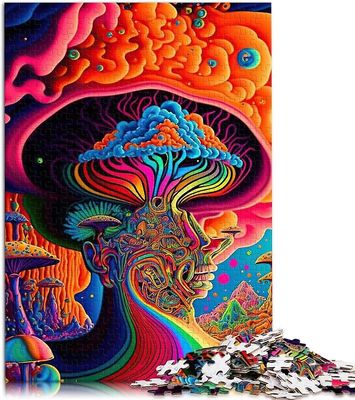 Puslespill Psykedelisk 1000 brikke puslespill tre puslespill Passer for voksne og barn over 6 år 1000 Piece