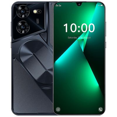 Ny telefon pv05 pro 16 + 1024GB Ram 6800mah batteri 7.3inch stor skærm dobbelt kort dobbelt standby 5g android smartphone sort