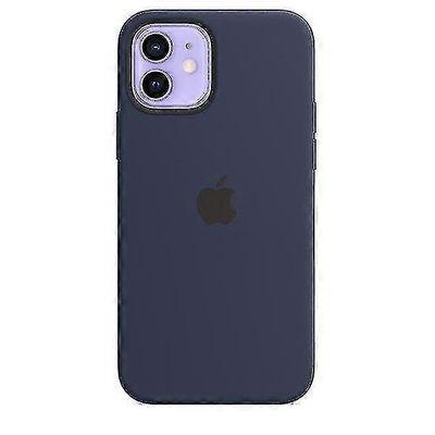 Silikonipuhelinkotelo Magsafella IPhone 12: lle ja 12 Prolle Deep Navy