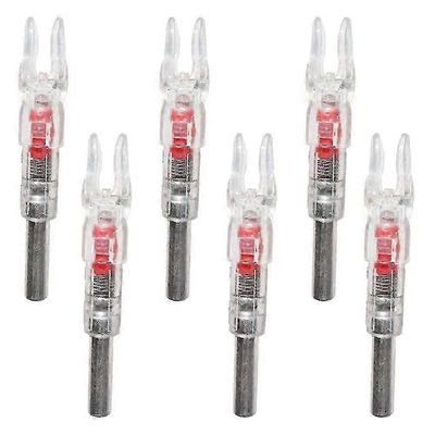 6PCS LED-valaistut nocks sopivat 6.2mm valaistut nokat valaistut jousiammuntakulmat ulkojousiammunnan metsästykseen R