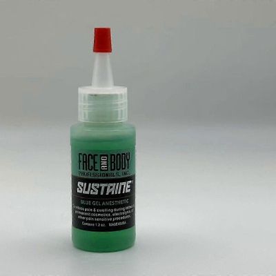 unbrand 1 kpl 1.2oz Professional Face Amp Body Tattoo Support Blue Gel Semi-permanent Eyeline Eye Blue Assist Care Gel