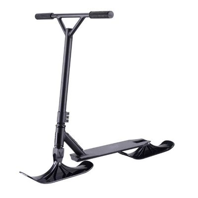 Lasten skootteri, 2-in-1 rullahiihtokelkka, joka on yhteensopiva sähköskootterin kanssa, helppo asentaa ja kestävä (musta, 2 kpl)-A1