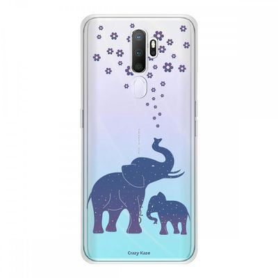 Crazy Kase Hull For Oppo A9 2020 I Silikone Soft 1 Mm, Blå Elefant