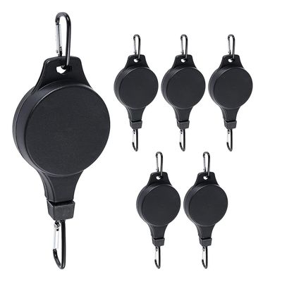 6 Pack Plant Pulley Uttrekkbar Hanger Plant Remskive Justerbar Høyde Hjul For Hengende Planter Indo