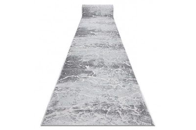 RugsX Runner StrukturelLE MEFE 6182 to niveauer af fleece grå 100 cm 100x700 cm