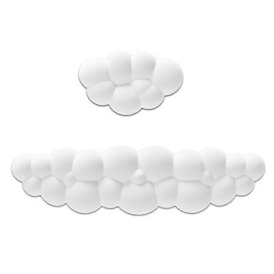 Pilvi rannetuki Pad Kit Näppäimistö Rannetuki Hiiri Rannetuki Memory Foam Palm Support for Keyboard Mo Valkoinen
