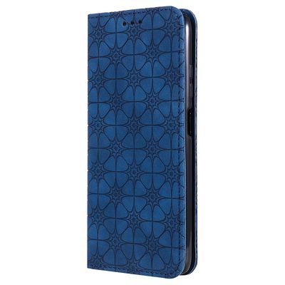 Gangxun Kompatibel med Xiaomi Redmi Note 9t Case Læder Magnetic Flip Folio Cover Wallet blå