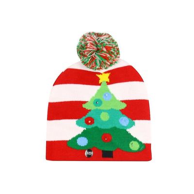 Colurful Print Jule hue lyser varm hat