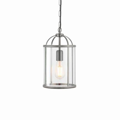 Endon Collection Lighting Lambeth 1 let loft vedhæng Klart glas, Satin nikkel, E27