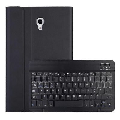 DY590 Galaxy Tab A 10.5 T590 / T595 irrotettava muovinen Bluetooth-näppäimistö nahkainen tablettikotelo pidikkeellä (musta)