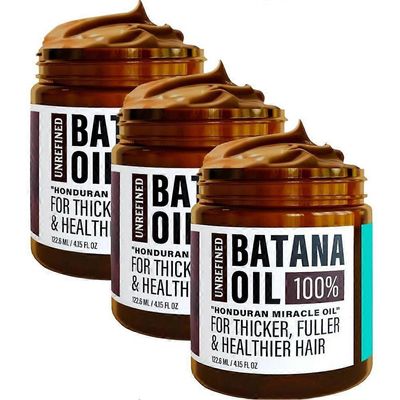 Jalostamaton batanaöljy kasvuun, 100 % batanaöljyä Hondurasista, Öljy, Auttaa pörröisyyteen ja kaksihaaraisiin 3pcs