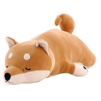 Pastoraalinen koiran tyyny Söpöt tytöt nukkuvat Shiba Inu Doll Pehmo lelutyyny räsynuken lahja 55CM