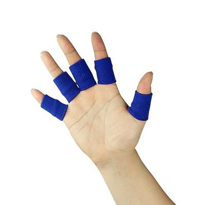 Kissqiqi Elastisk Finger Protector Sleeve Arthritis Støtte Sports Aid X10 Blå