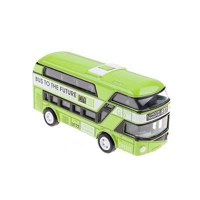 Unbrand Kid Metal Diecast Autot Lelut Vetäytyvät 1:43 Double Decker London Bussi Lelu Lahja Vihreä 1 pc