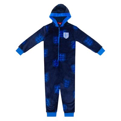 The England Football Association England Drenge Pyjamas Alt-i-en loungewear Børn OFFICIEL fodboldgave Marineblå 12-13 Years