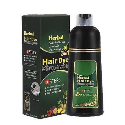 Yrtti hiukset väriaine shampoo luonnollinen ei-päänahka hiustenhoito monivärinen hiusväri miehille ja naisille Musta