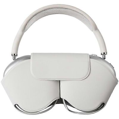 Yhteensopiva Airpods Max -kotelon kanssa, jossa on lepotilan PU-nahkainen kuulokekotelo Valkoinen