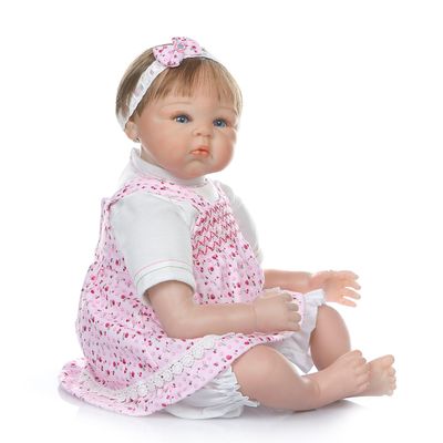 Genfødsel dukke 55cm 0-3 måneder ægte baby bebe realitic genfødt baby dukke naturtro blød silikone baby pige dukke vægtet krop rodfæstet hår sød gave