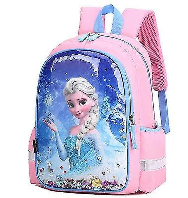 Tyttöjen reppu Anna Elsa Princess Lasten koululaukku vaaleanpunainen