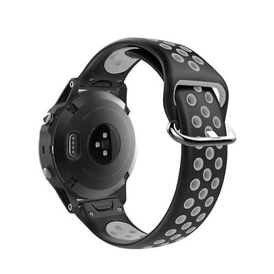 AIR Blød silikonerem til Garmin Fenix5 / 5S plus / 5/5 Plus / Forerunner 935 - Sort grå