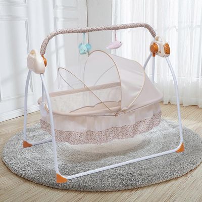 Vauvakeinu Bluetooth- ja USB-musiikkitoiminnolla, 12 sisäänrakennettua kappaletta, 5 säädettävää keinunopeutta, kaukosäädin, taitettava muotoilu, t...