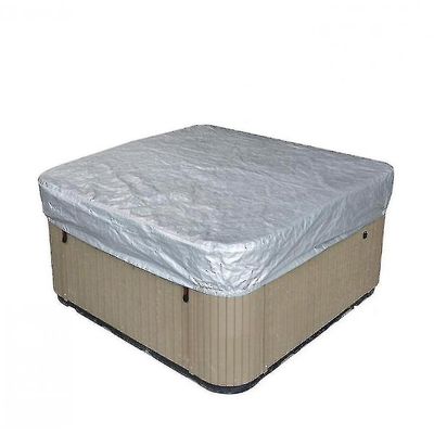 vanntett polyester firkantet badestamp dekke utendørs spa dekker firkantet badestamp dekke Sølv 220*220*85cm
