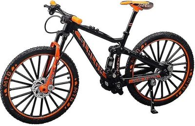 Mini 1:10 Legering Cykel Skala Model Dasktop Simulation Ornament Finger Mountain Bikes Legetøj Orange