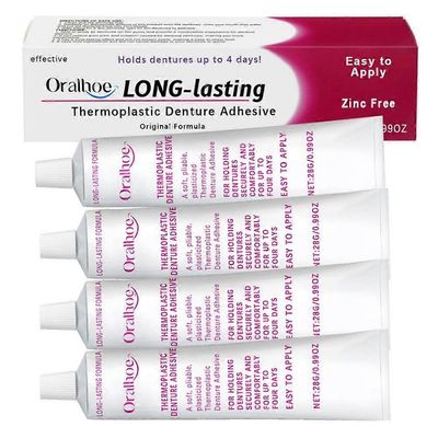 Cushion Grip -termoplastinen proteesiliimavoide Comfort Strong Hold -proteesiliimivoide tekohampaille 4pcs