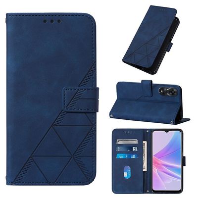 Gangxun Veske til Oppo A78 5g lommebok telefondeksel magnetisk skinndeksel blå