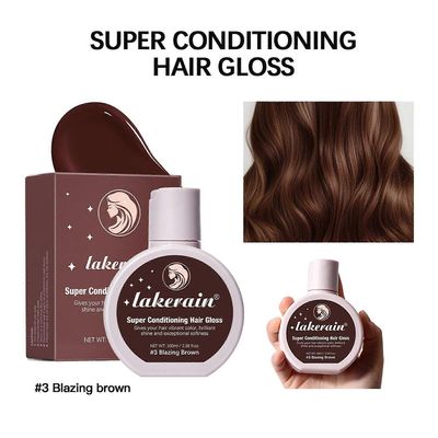 unbrand Hiuskiilto - Super Conditioning Hair Gloss Chocolate Gleam luonnollisille keskipitkille ja tummanruskeille hiuksille Huuhtele puolipysyvä h...