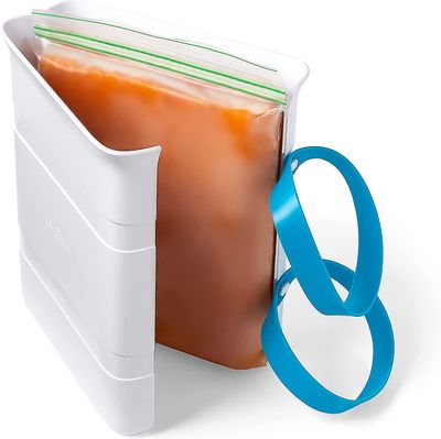 unbrand Freezeup Freezer Food Block Maker, 6 kupin kapasiteetti, aterianvalmistuspussisäiliö jäännösten ja keiton jäädyttämiseen 1pcs