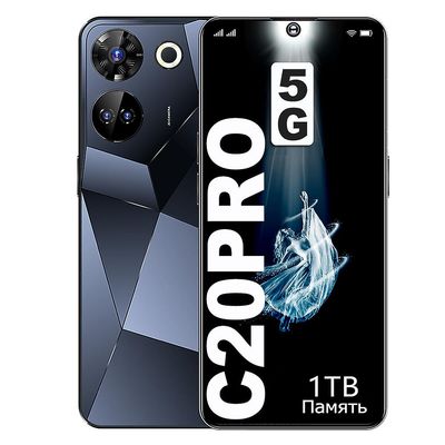 Android-smartphone i fuld skærm med 16 GB + 1T-hukommelse, oplåsning af ansigtsgenkendelse, dobbelt SIM og 10-core MTK-processor sort