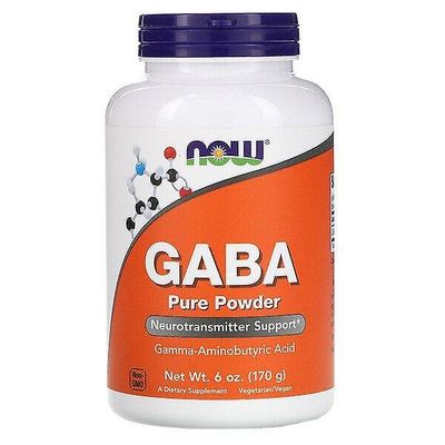 Now Foods Nu Foods, GABA, Rent Pulver, 6 oz (170 g)