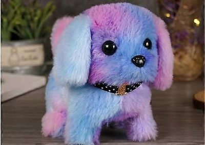 Electric Walking Puppy pehmolelu - interaktiivinen haukkuminen, häntä ravisteleva sateenkaarikoira lapsille