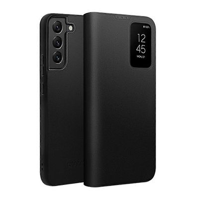 Samsung Galaxy S22 5G QIALINO magneettinen nahkainen puhelinkotelo Musta