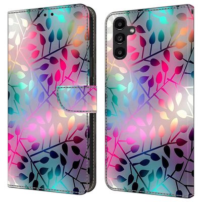 Samsung Galaxy A14 5G / A14 4G -kotelolle Anti-Drop lompakko puhelinkotelo jalustalla - Maple Leaf Monivärinen Style H Samsung Galaxy A14 5G