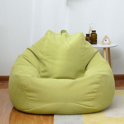 Ny ekstra stor bønne bag stoler sofa sofa cover innendørs lat solseng for voksne barn kampanjepris Grønn 100 * 120cm