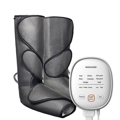 Ebox Pressoterapi benmassageapparat med luftkompression, 2 tilstande og 3 intensiteter for forbedret cirkulation Sort